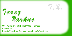 terez markus business card